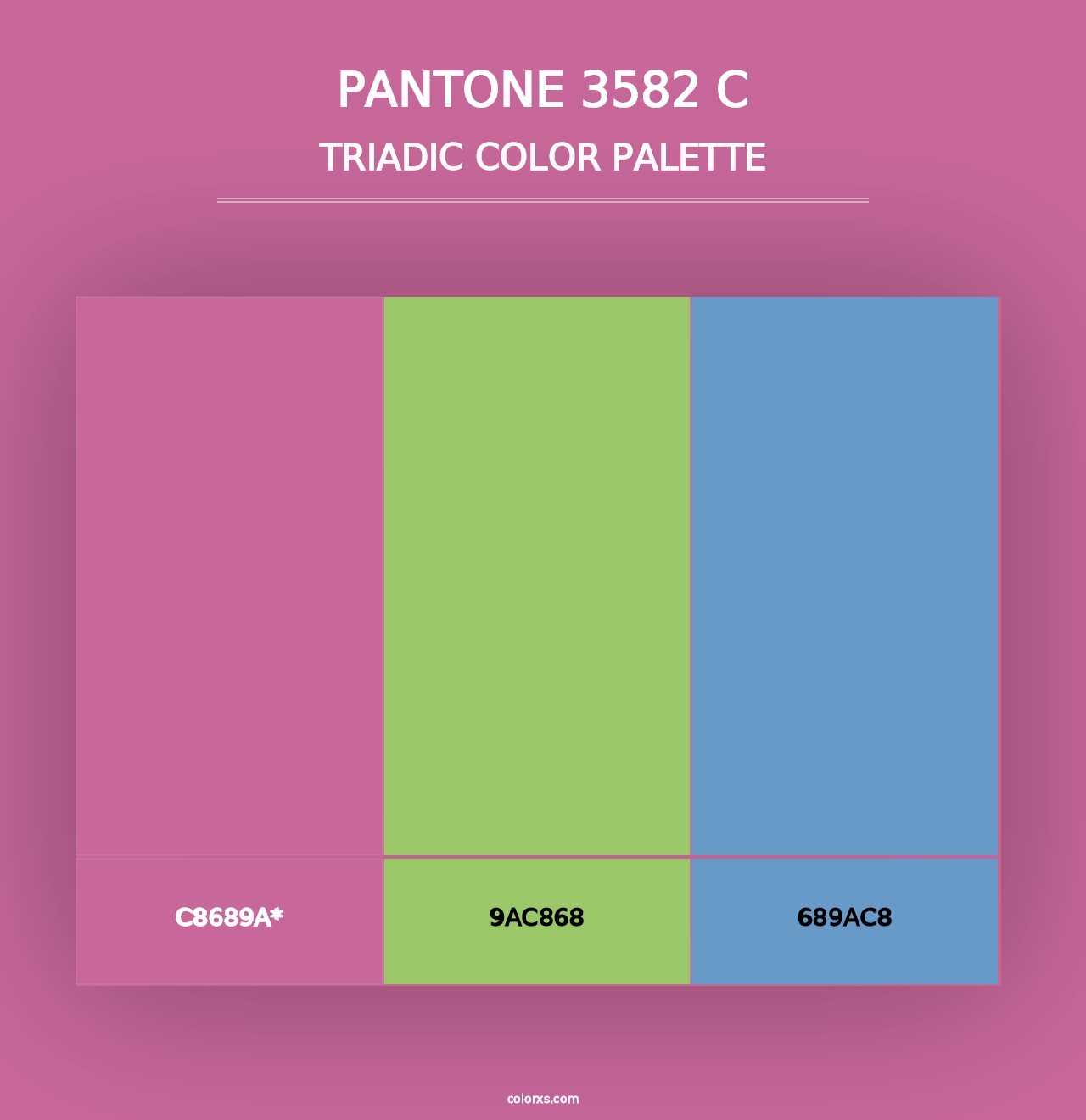 PANTONE 3582 C - Triadic Color Palette