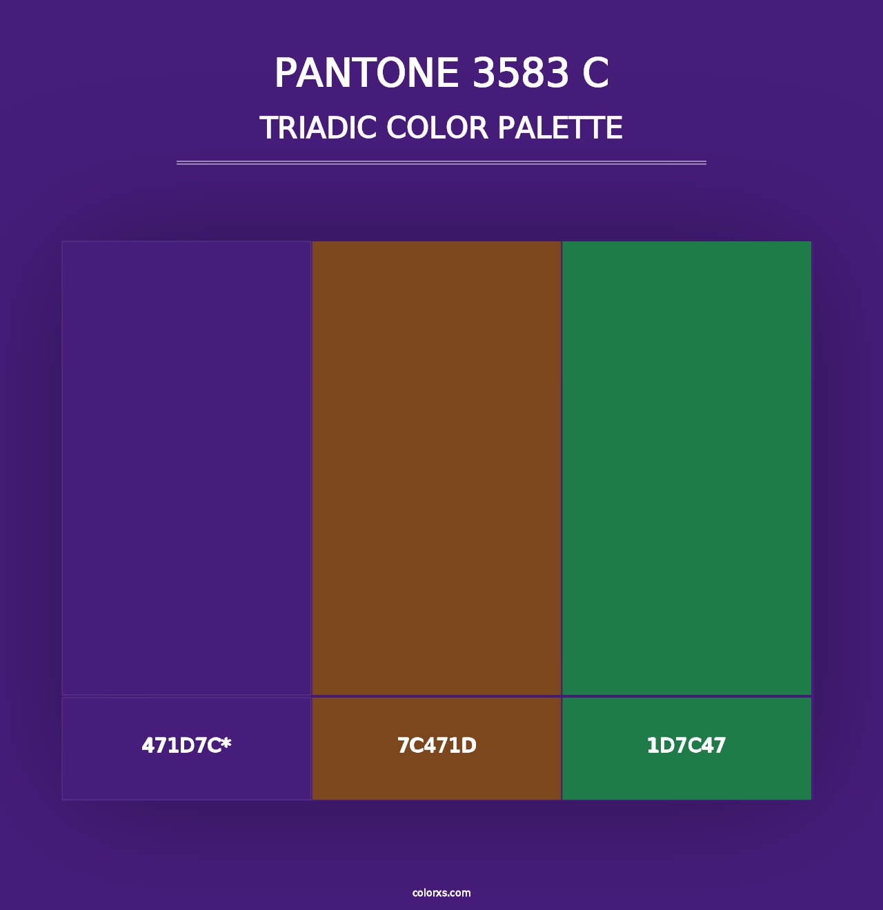 PANTONE 3583 C - Triadic Color Palette