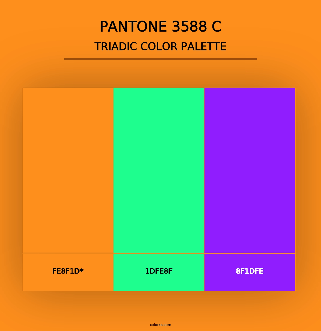 PANTONE 3588 C - Triadic Color Palette