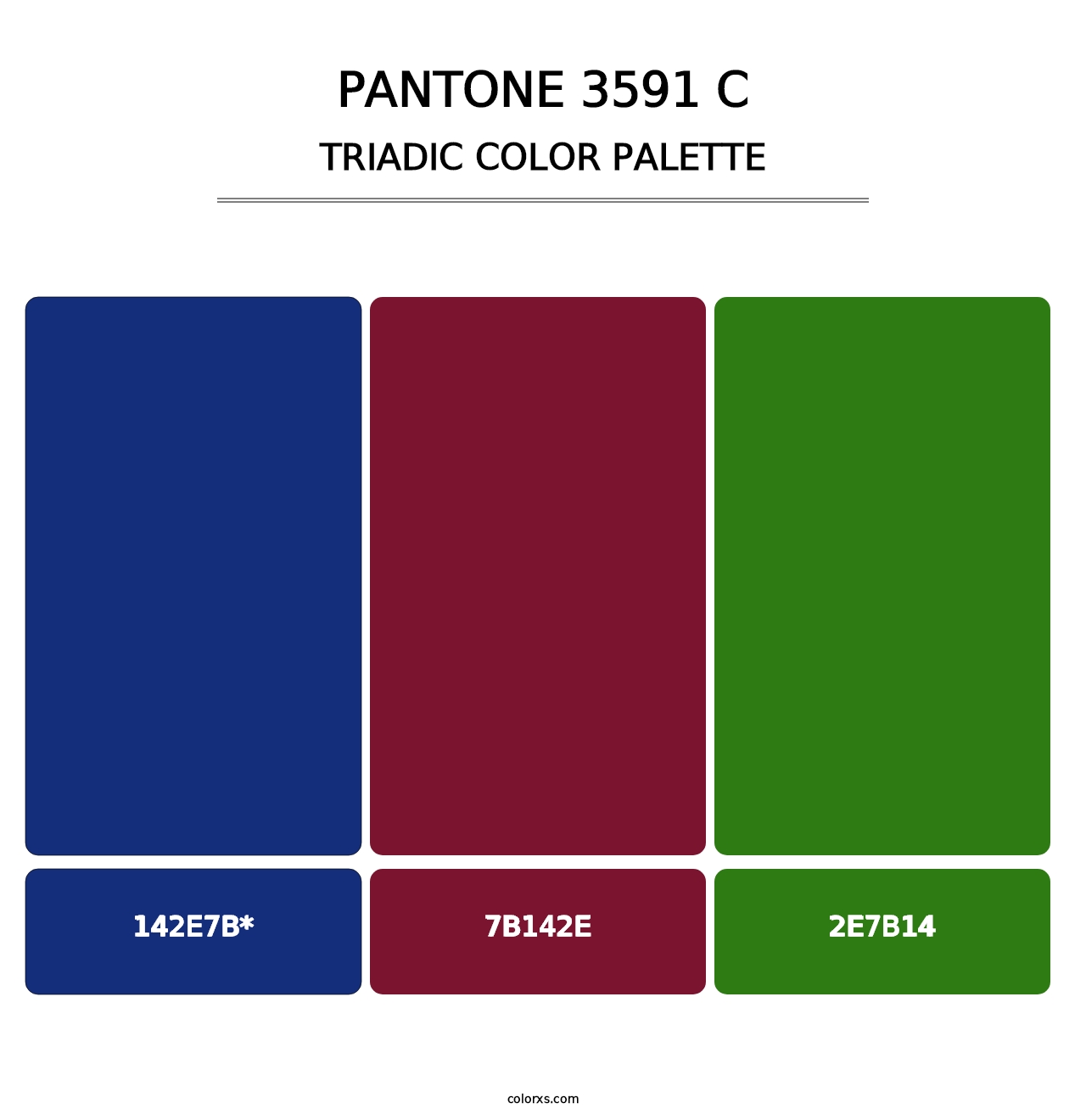 PANTONE 3591 C - Triadic Color Palette