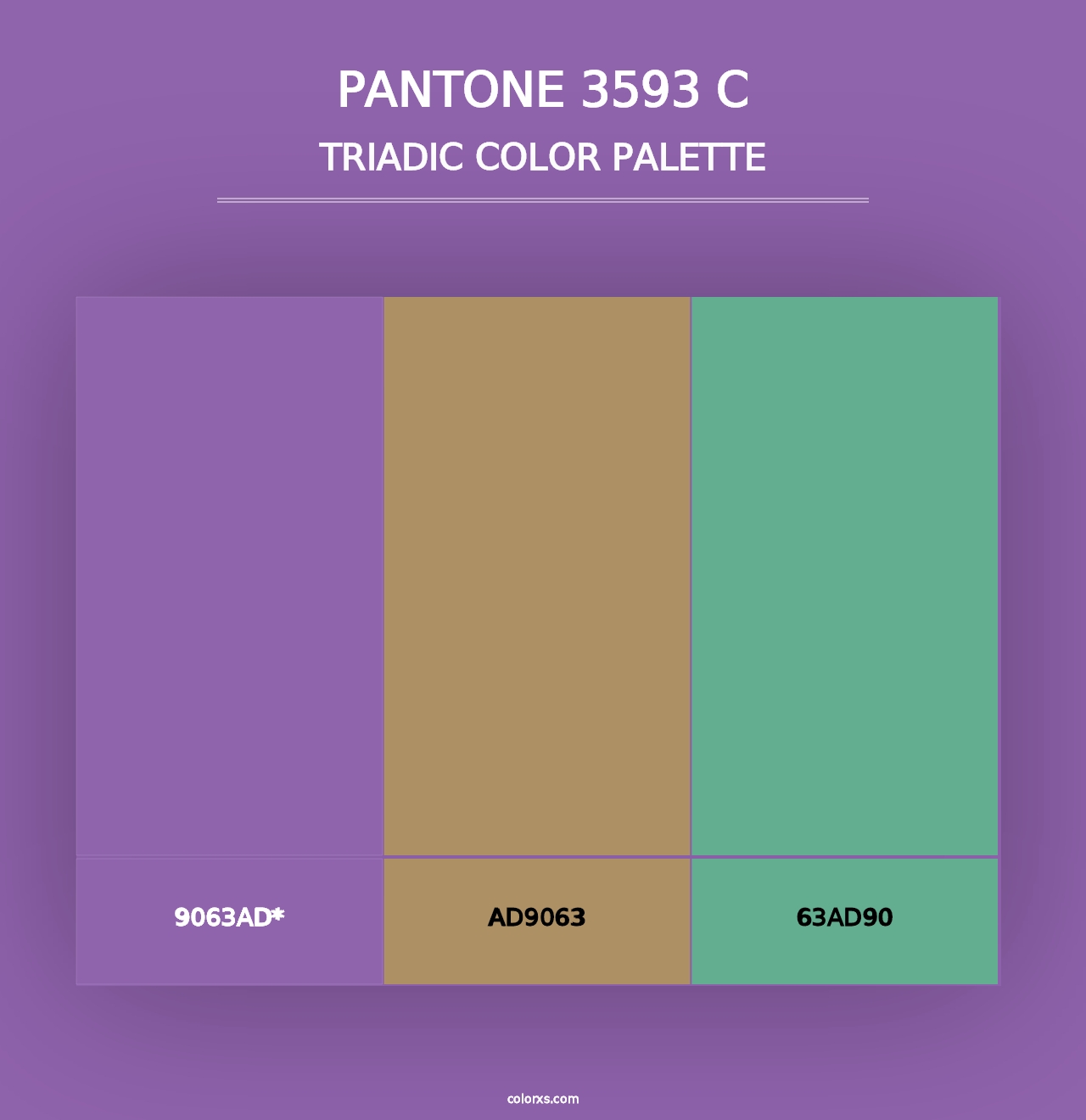 PANTONE 3593 C - Triadic Color Palette