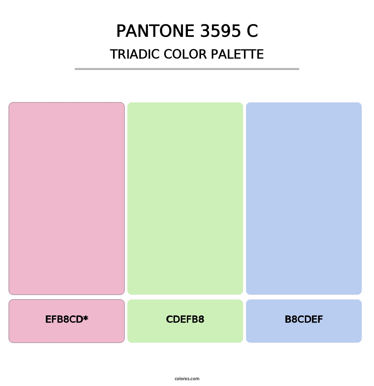 PANTONE 3595 C - Triadic Color Palette