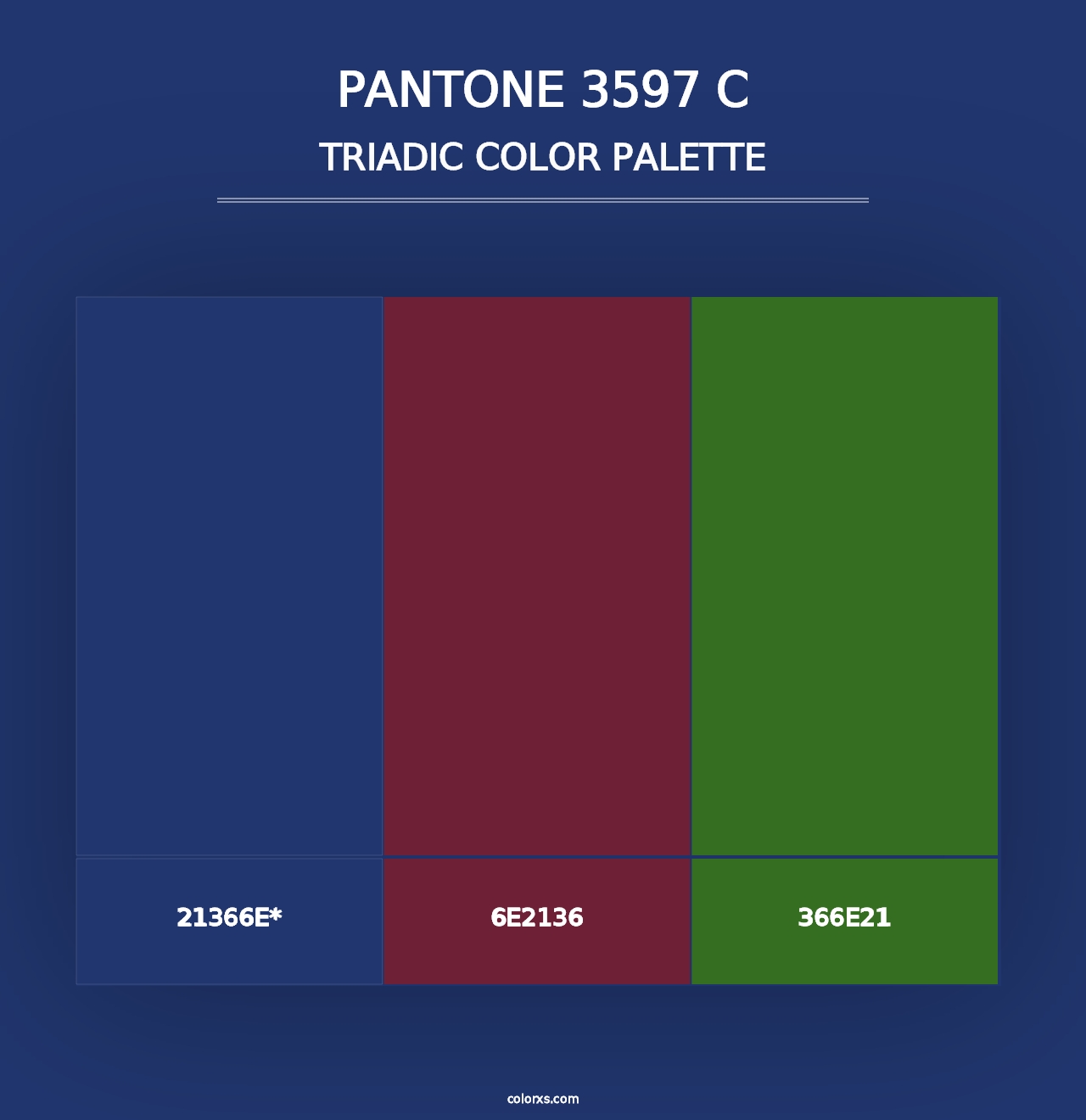 PANTONE 3597 C - Triadic Color Palette