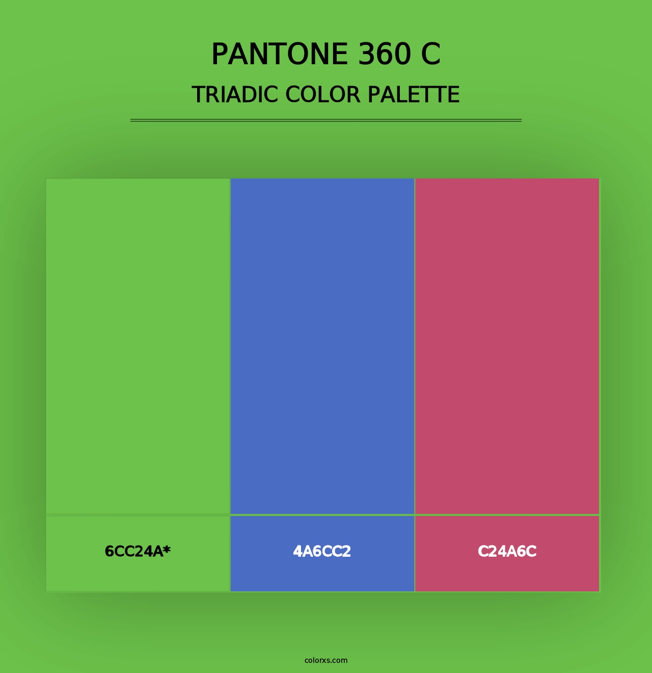 PANTONE 360 C - Triadic Color Palette