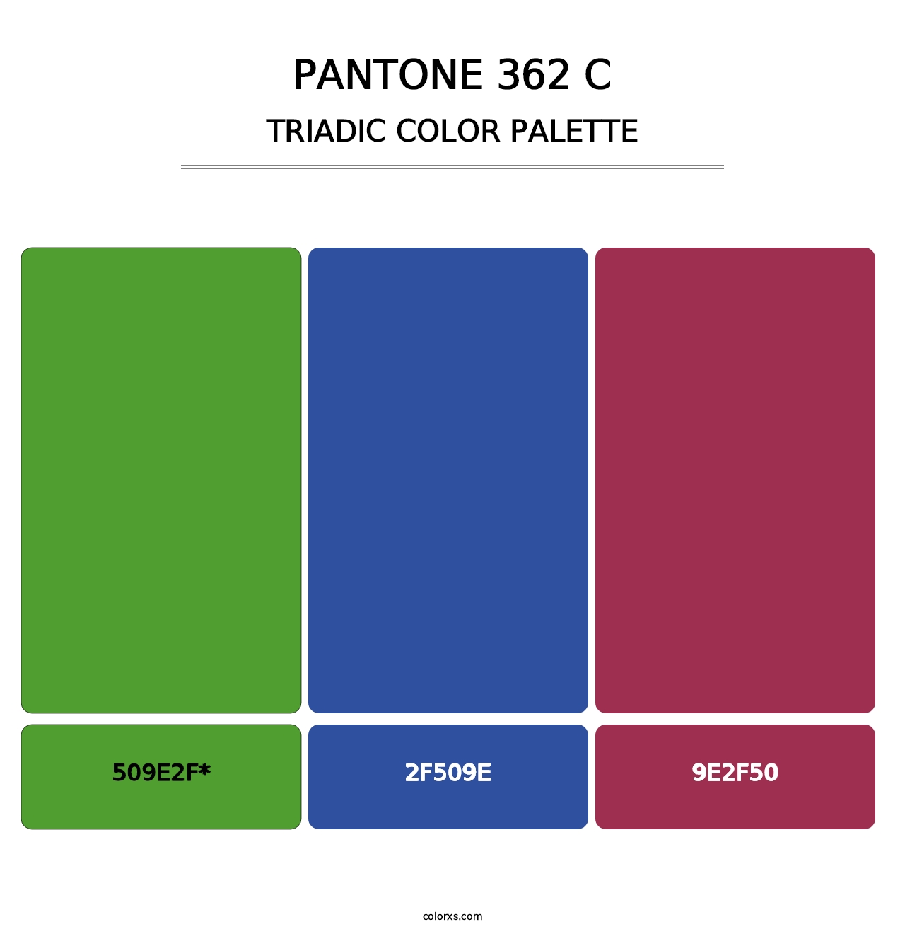 PANTONE 362 C - Triadic Color Palette