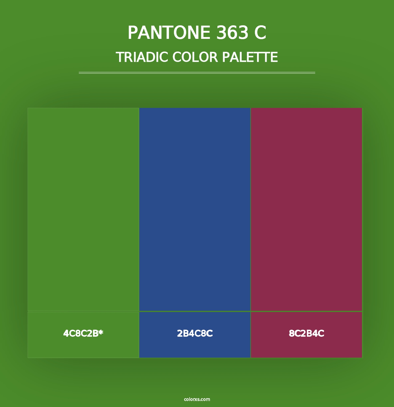 PANTONE 363 C - Triadic Color Palette