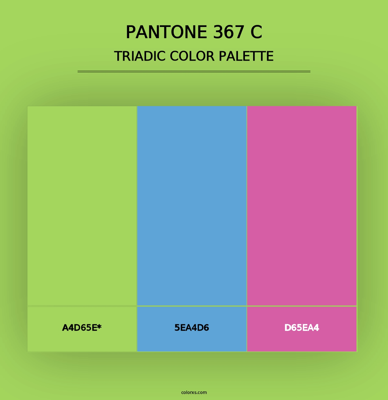 PANTONE 367 C - Triadic Color Palette