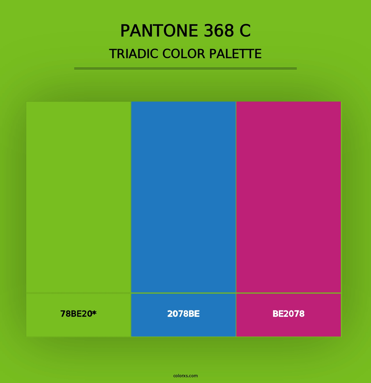 PANTONE 368 C - Triadic Color Palette