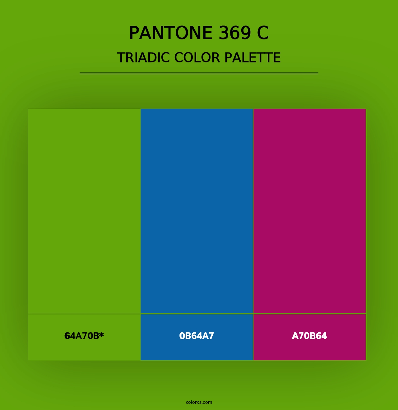 PANTONE 369 C - Triadic Color Palette