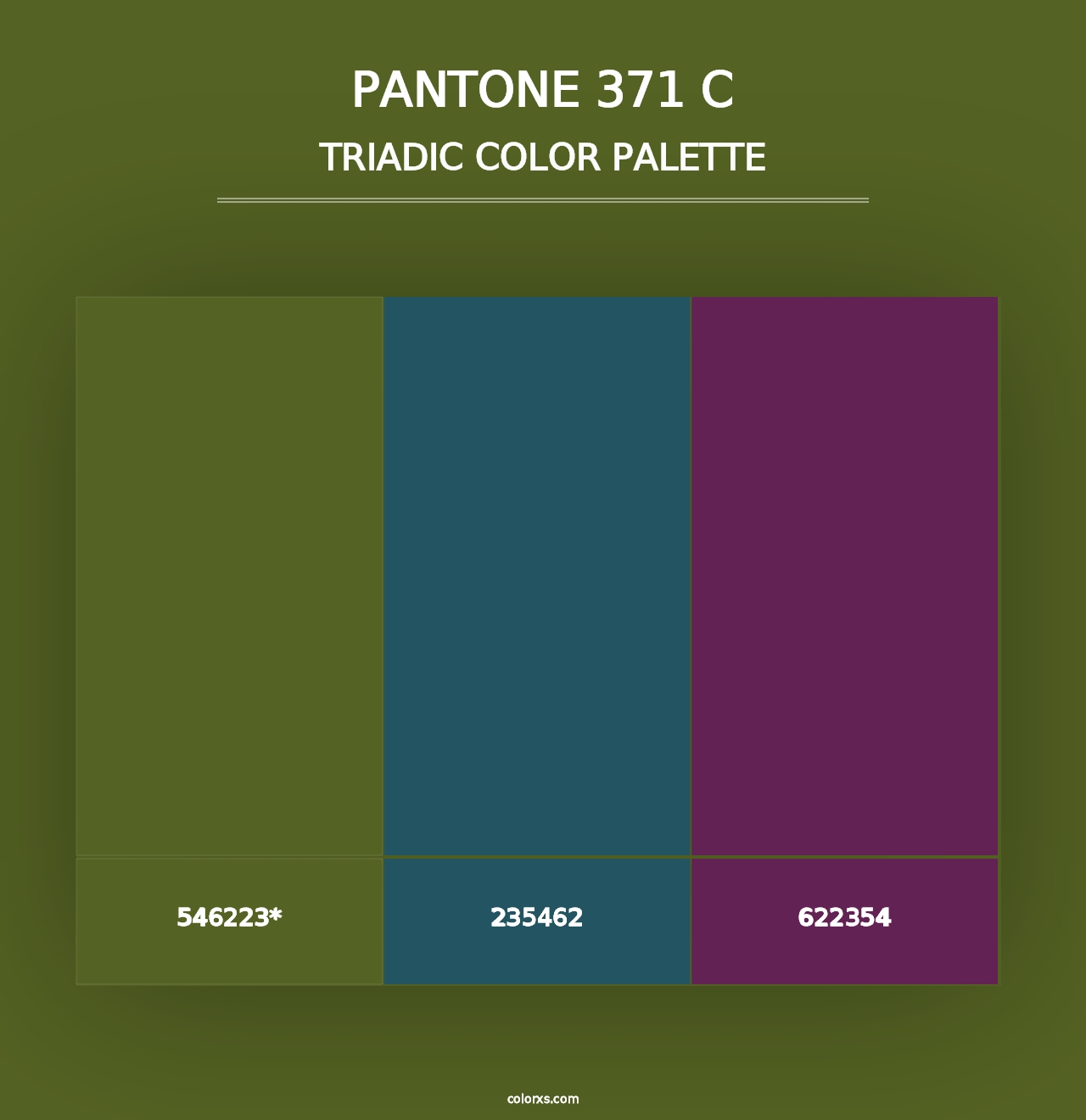 PANTONE 371 C - Triadic Color Palette