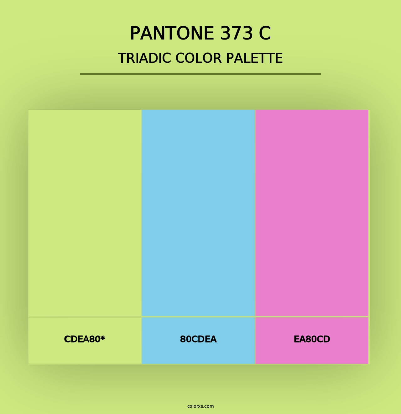 PANTONE 373 C - Triadic Color Palette