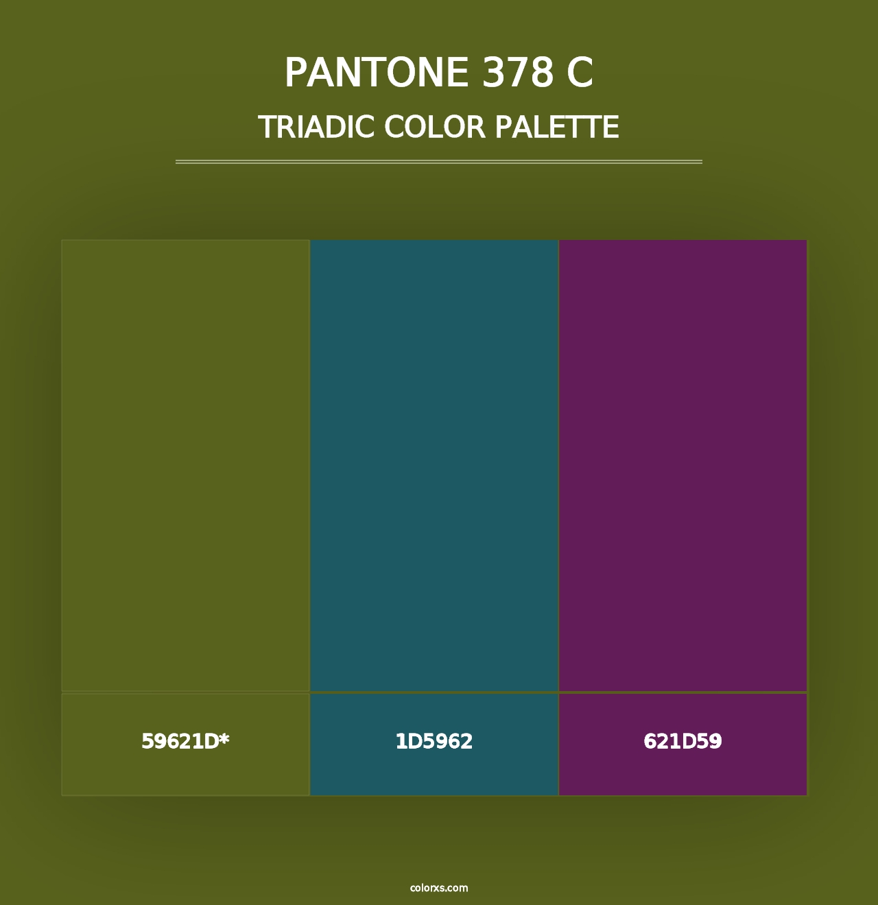 PANTONE 378 C - Triadic Color Palette