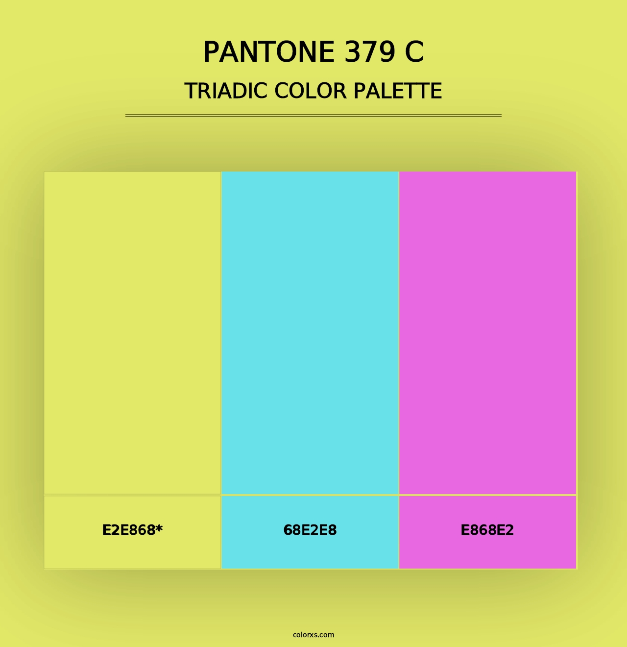 PANTONE 379 C - Triadic Color Palette