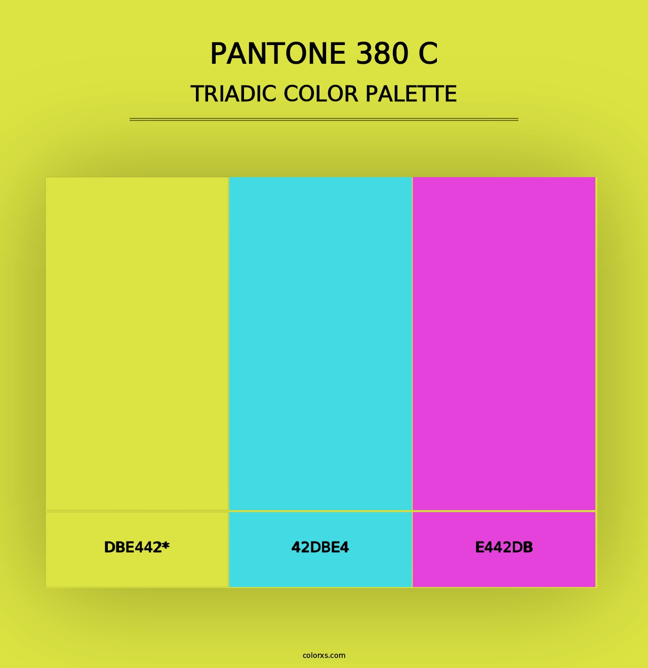 PANTONE 380 C - Triadic Color Palette