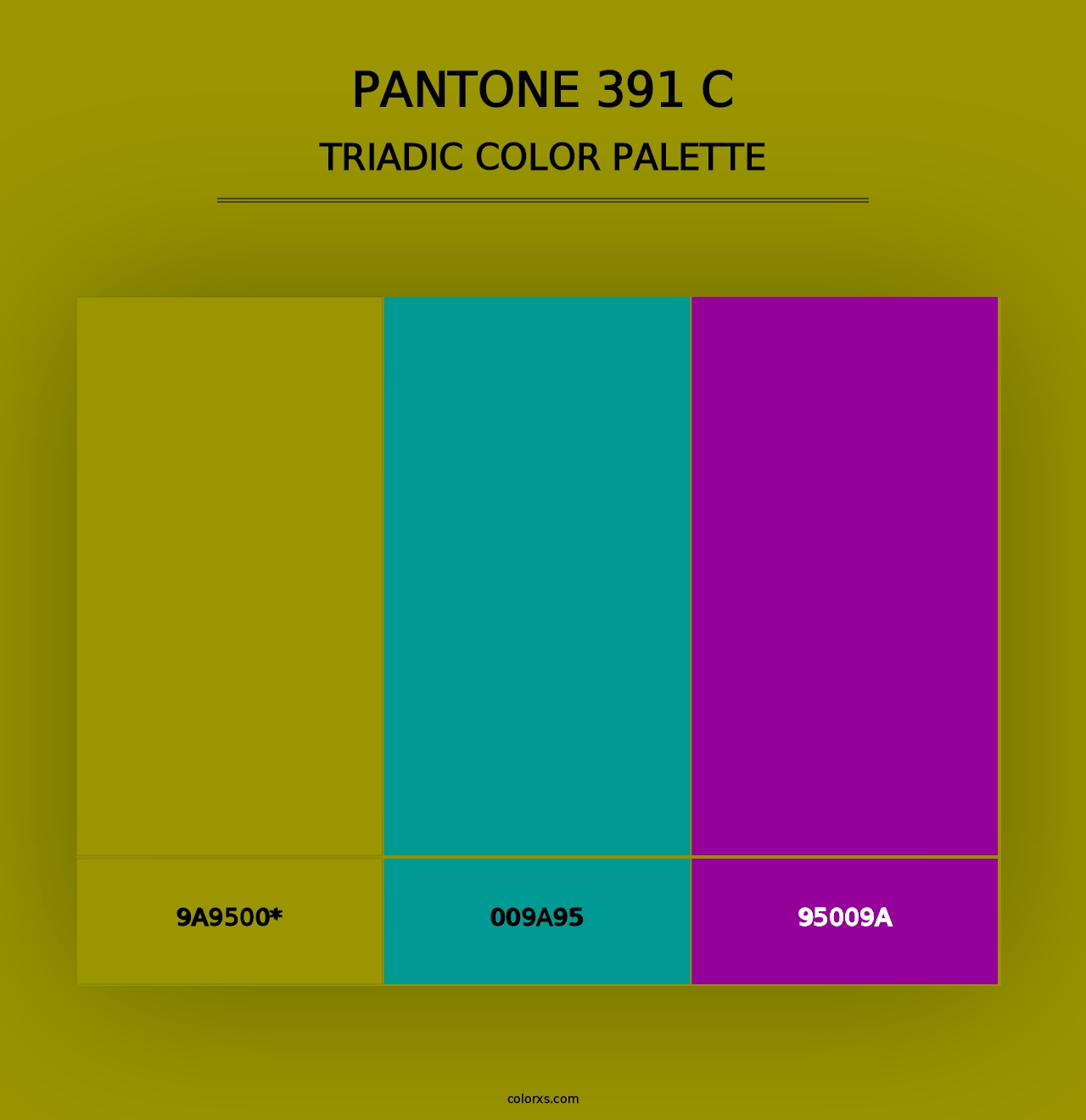 PANTONE 391 C - Triadic Color Palette