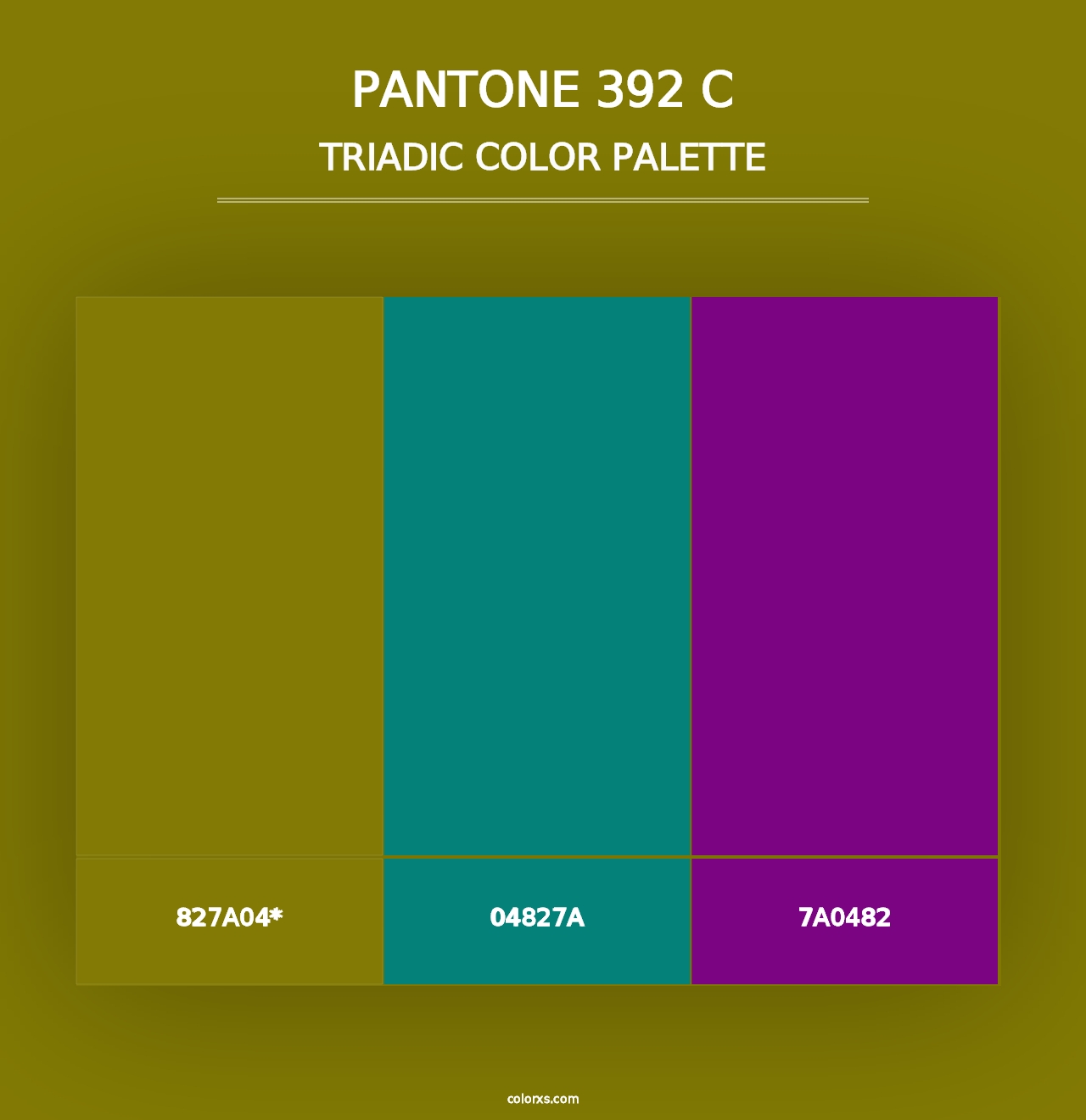 PANTONE 392 C - Triadic Color Palette