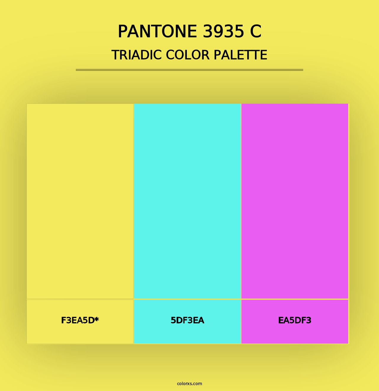 PANTONE 3935 C - Triadic Color Palette