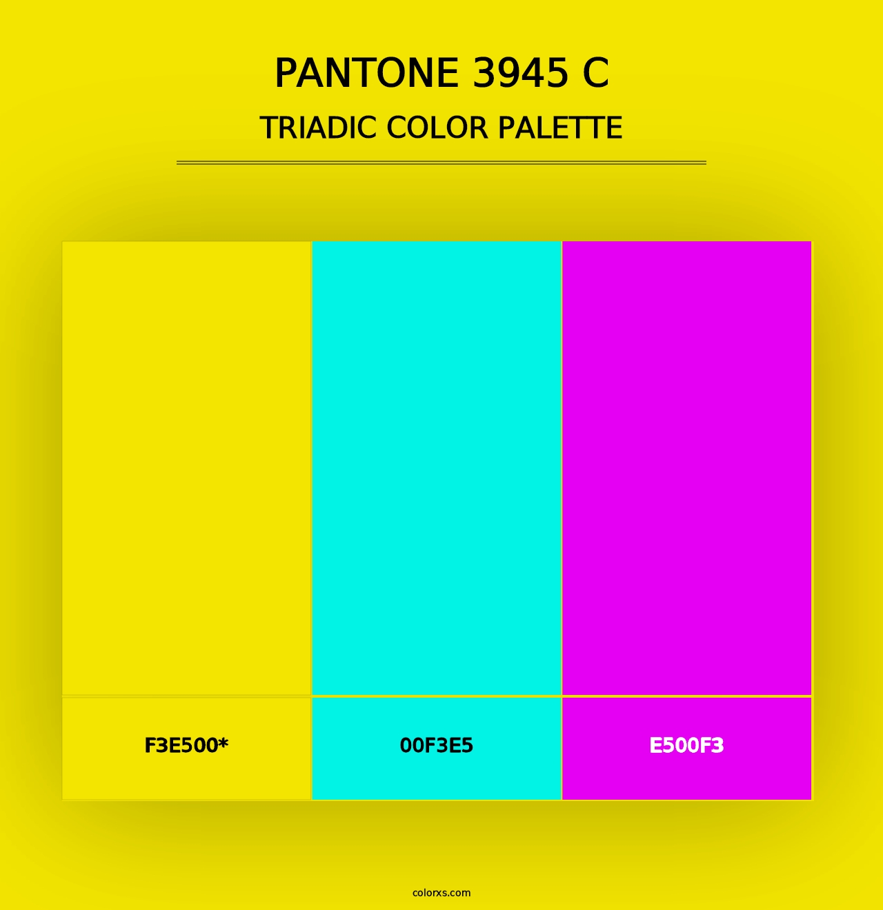 PANTONE 3945 C - Triadic Color Palette