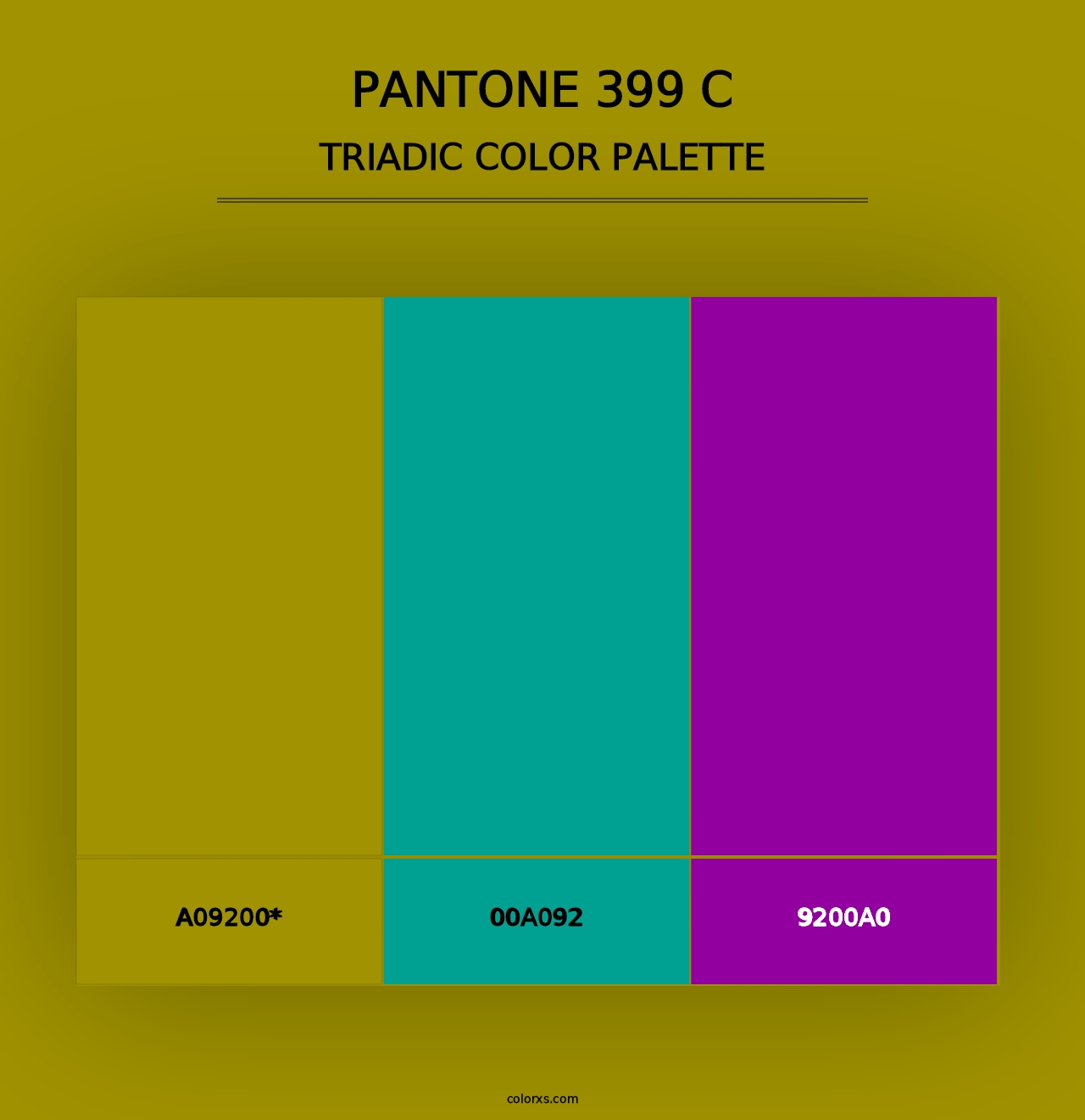 PANTONE 399 C - Triadic Color Palette