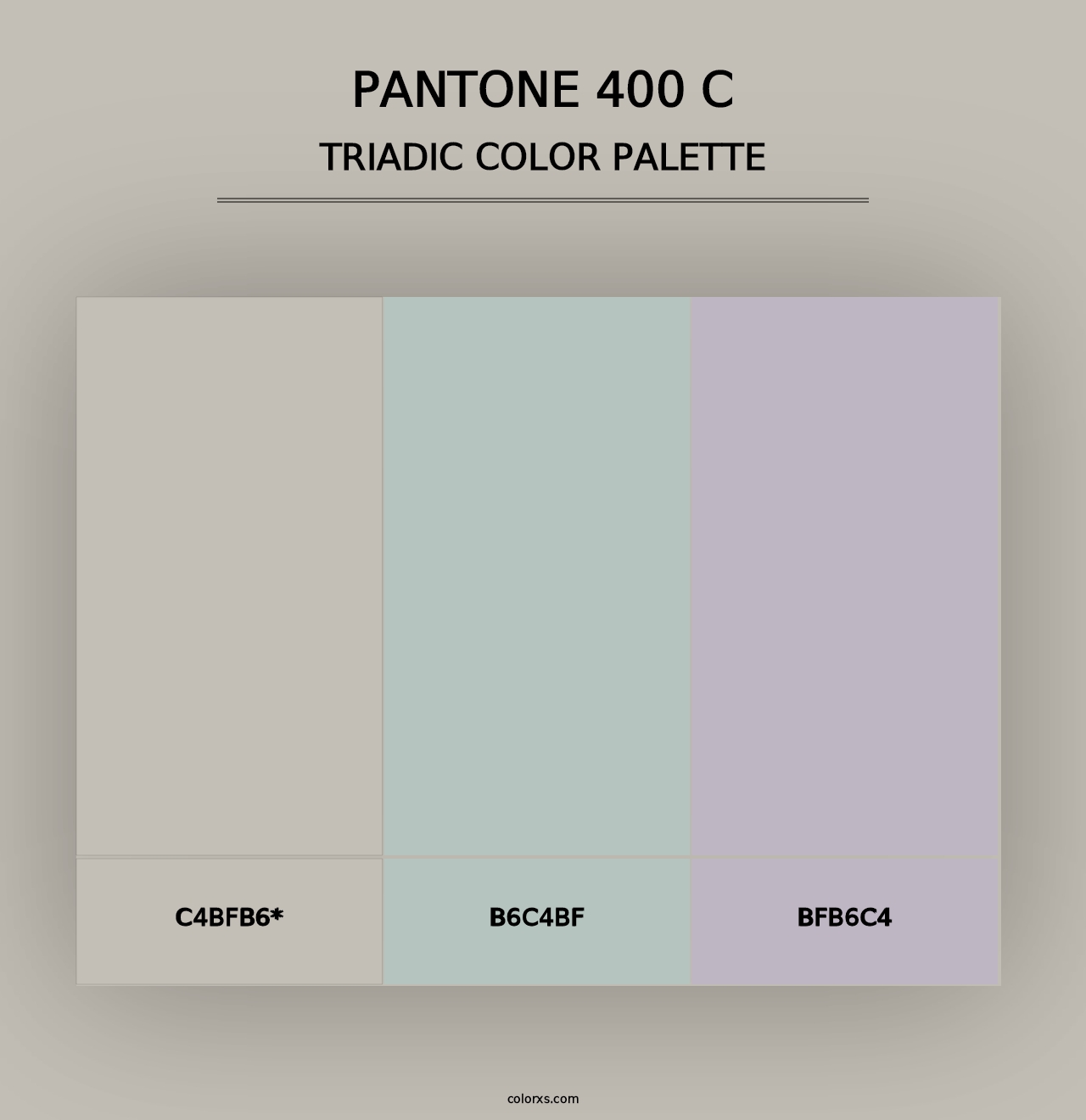 PANTONE 400 C - Triadic Color Palette