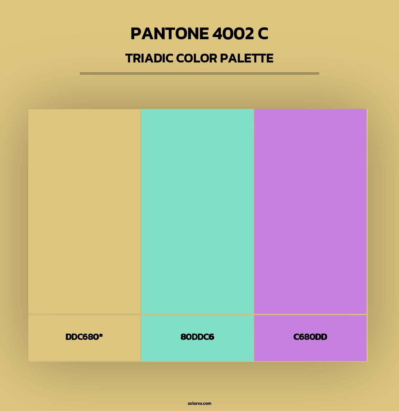 PANTONE 4002 C - Triadic Color Palette