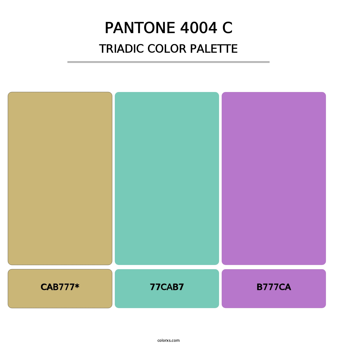 PANTONE 4004 C - Triadic Color Palette