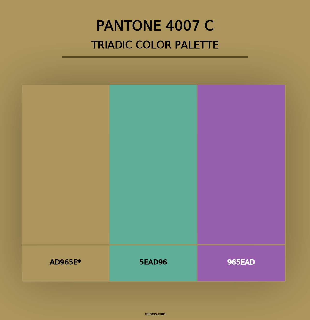 PANTONE 4007 C - Triadic Color Palette