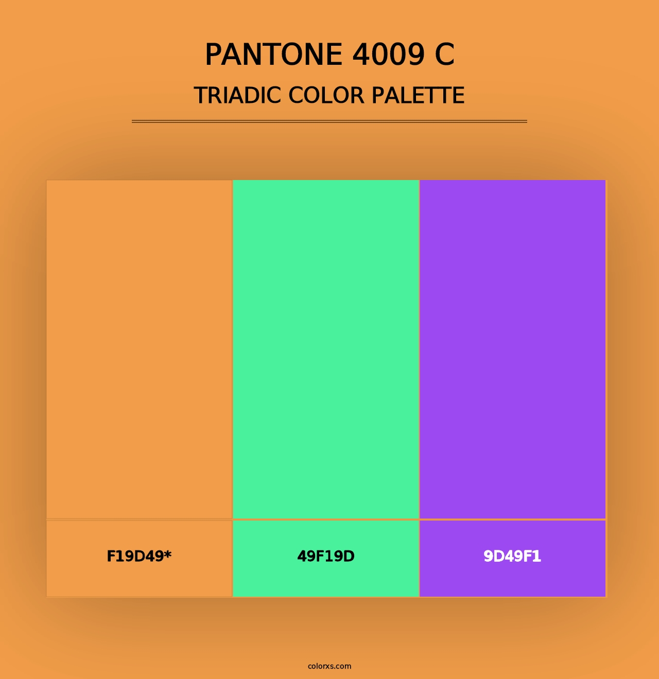 PANTONE 4009 C - Triadic Color Palette