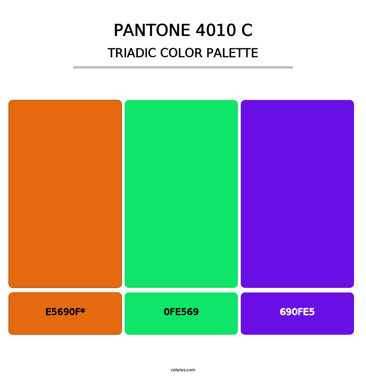 PANTONE 4010 C - Triadic Color Palette