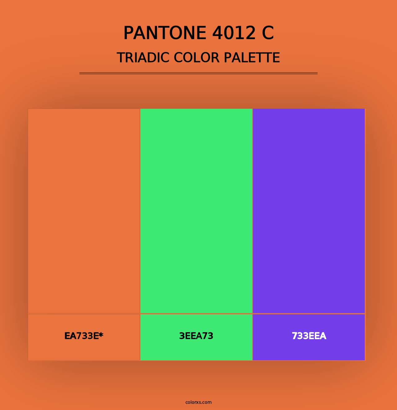 PANTONE 4012 C - Triadic Color Palette