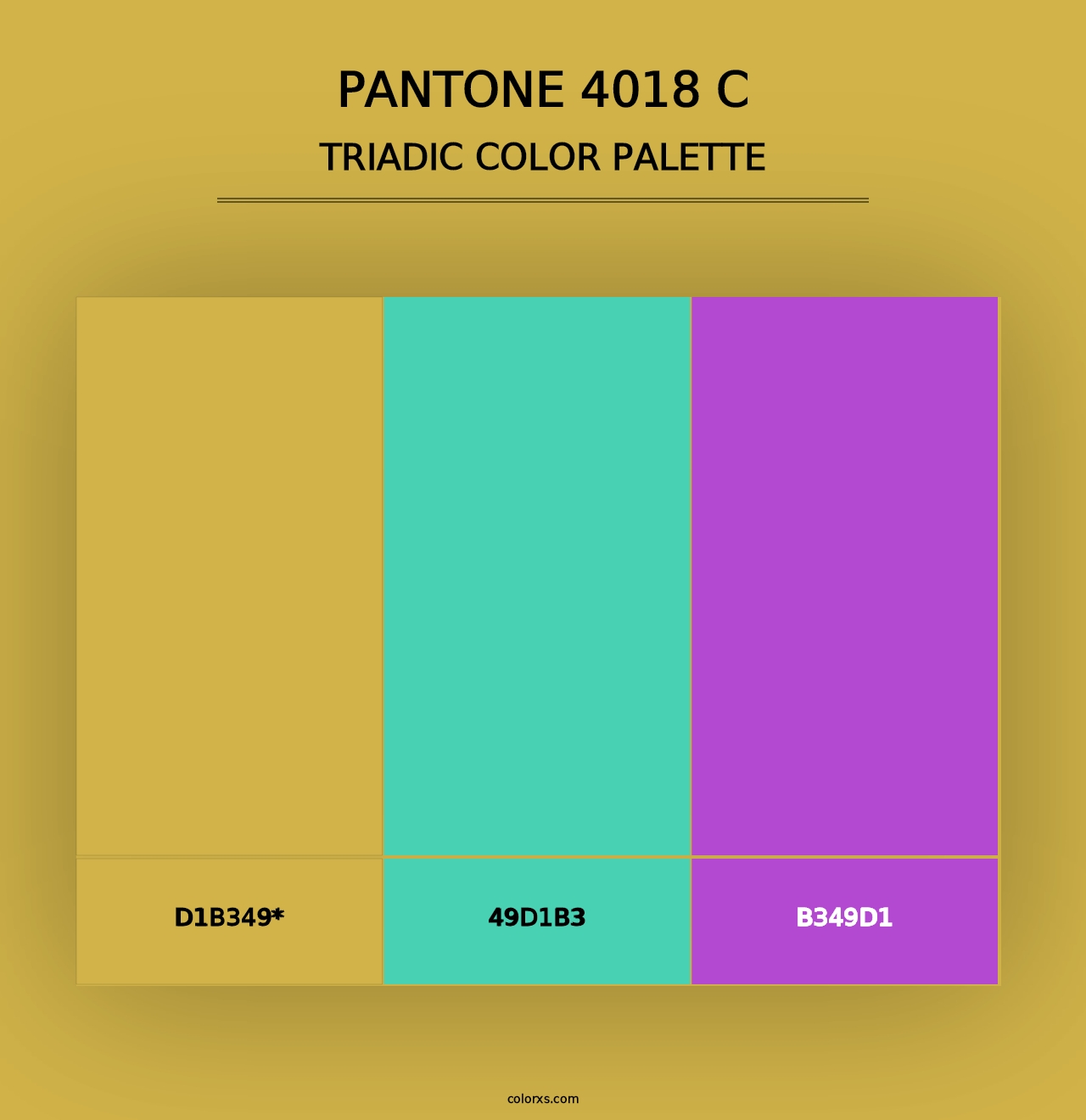 PANTONE 4018 C - Triadic Color Palette