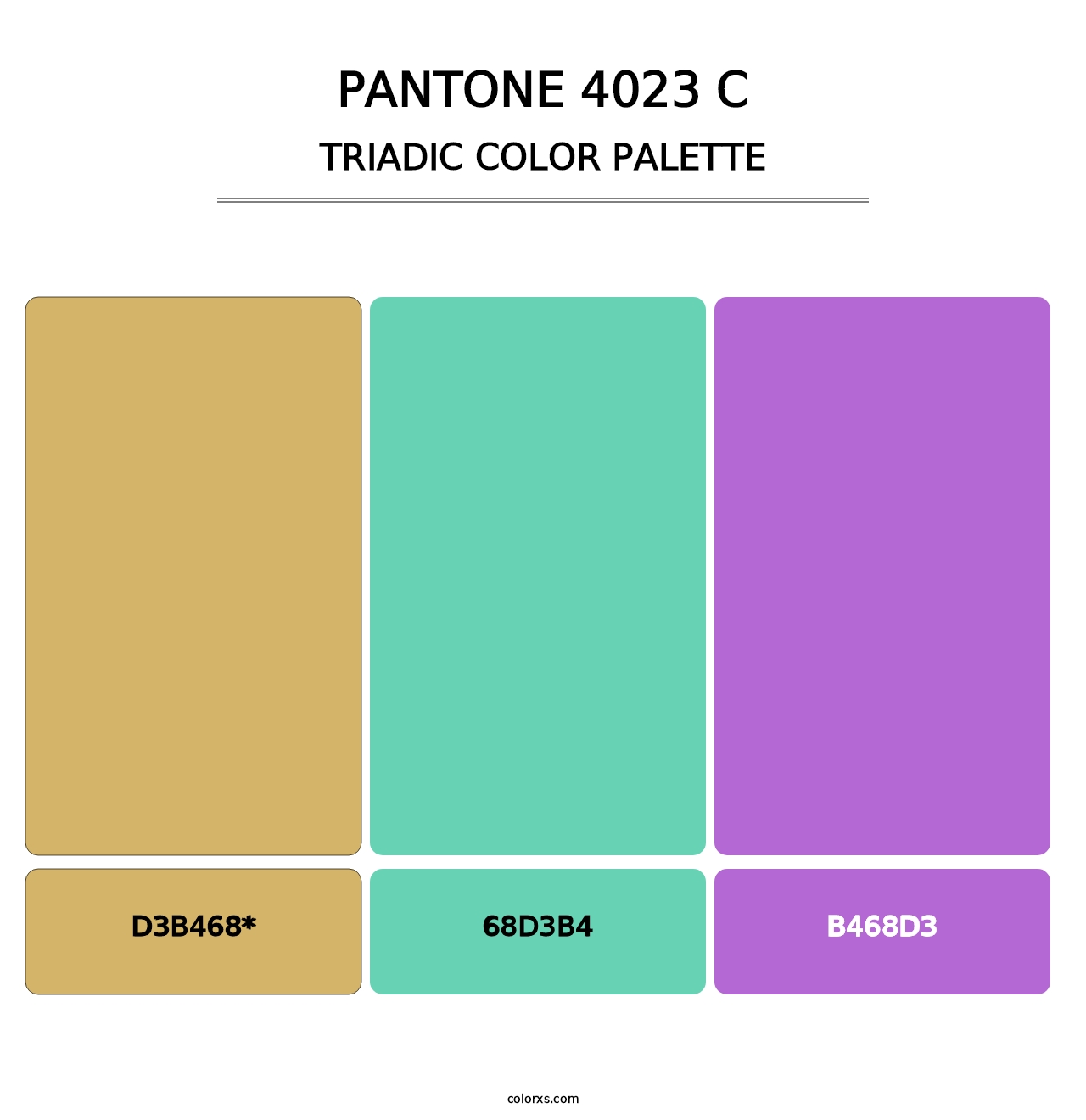 PANTONE 4023 C - Triadic Color Palette