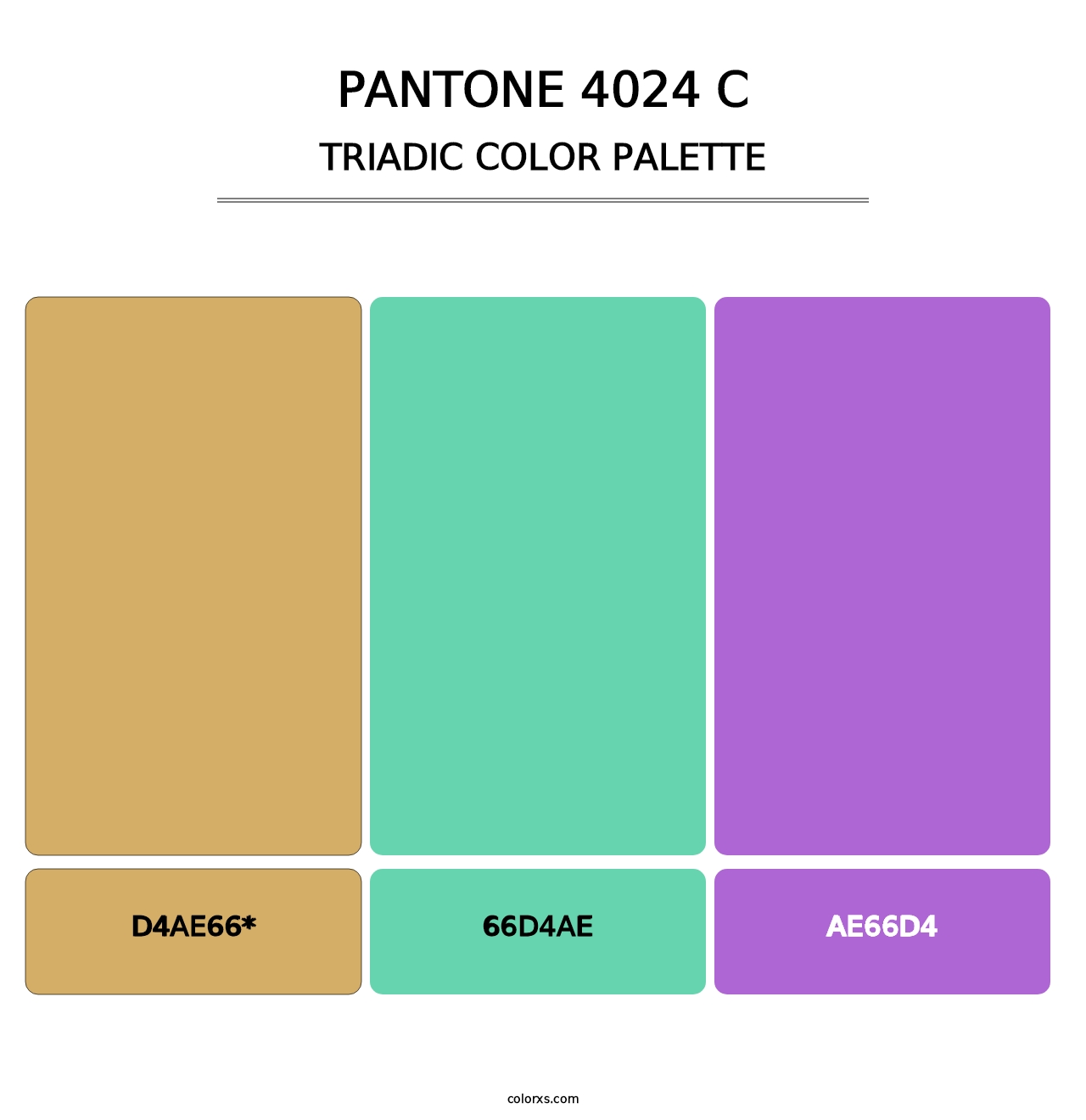 PANTONE 4024 C - Triadic Color Palette