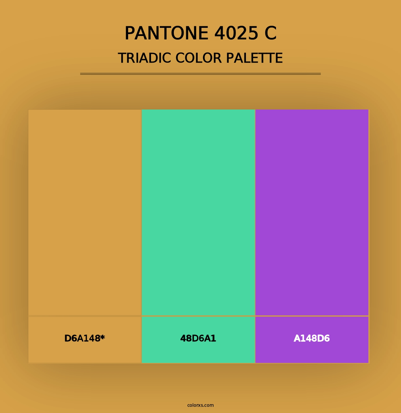 PANTONE 4025 C - Triadic Color Palette