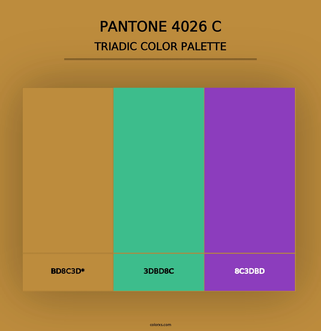 PANTONE 4026 C - Triadic Color Palette