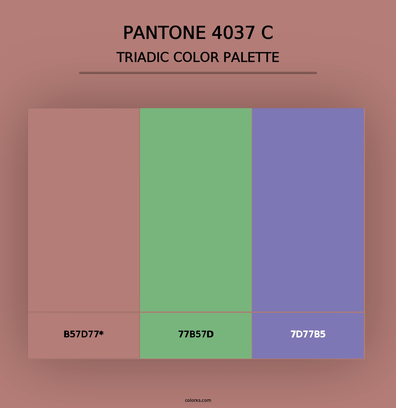 PANTONE 4037 C - Triadic Color Palette