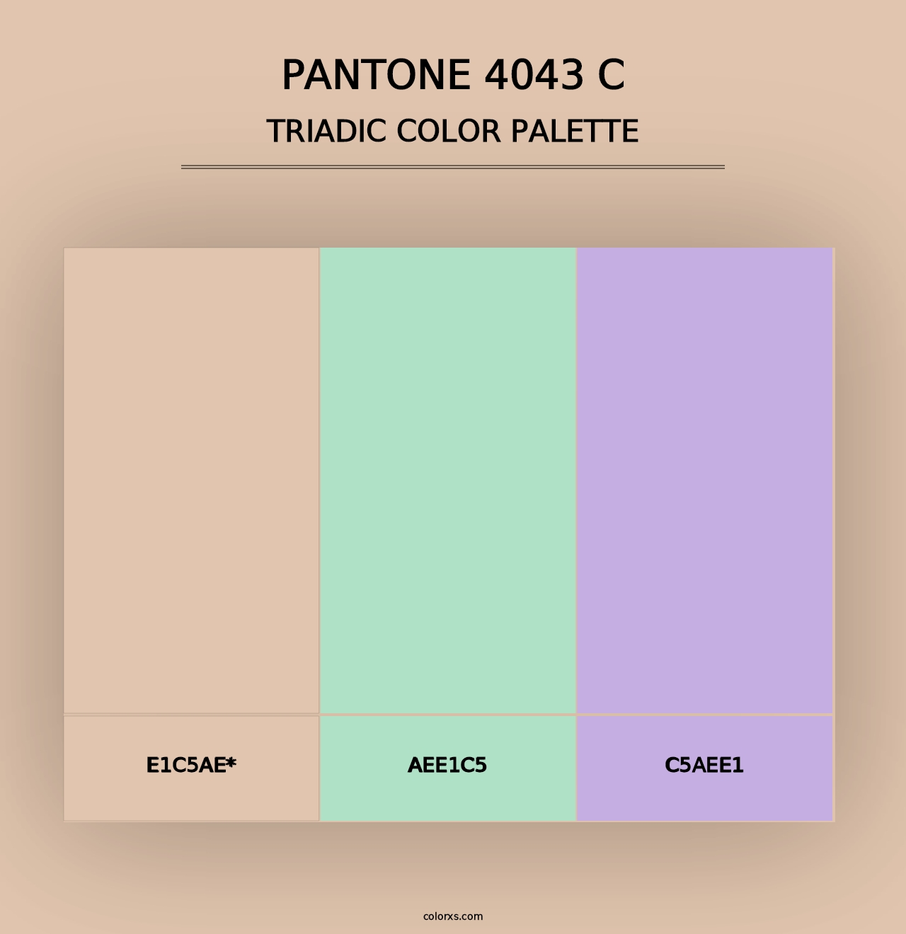 PANTONE 4043 C - Triadic Color Palette