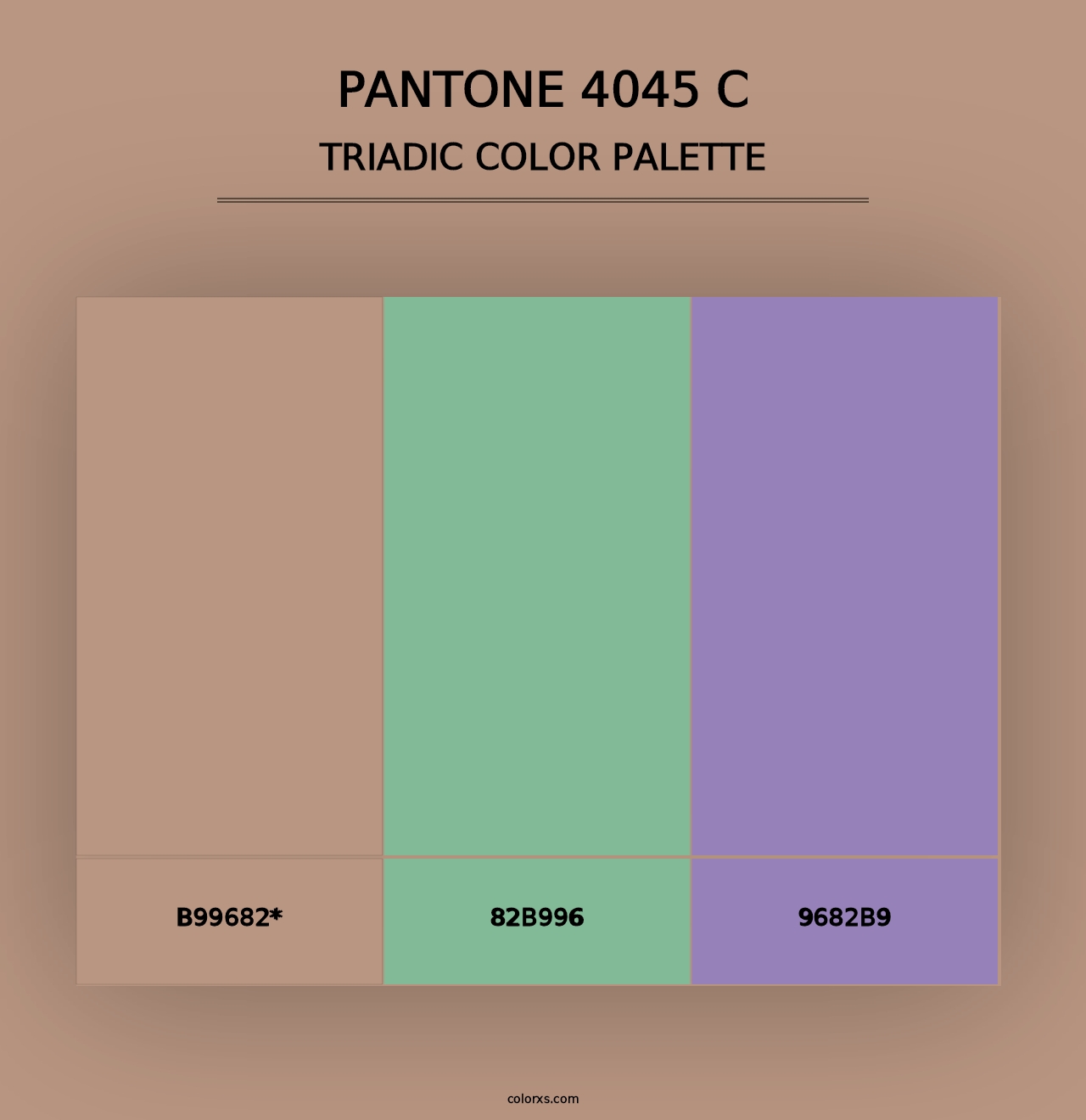 PANTONE 4045 C - Triadic Color Palette