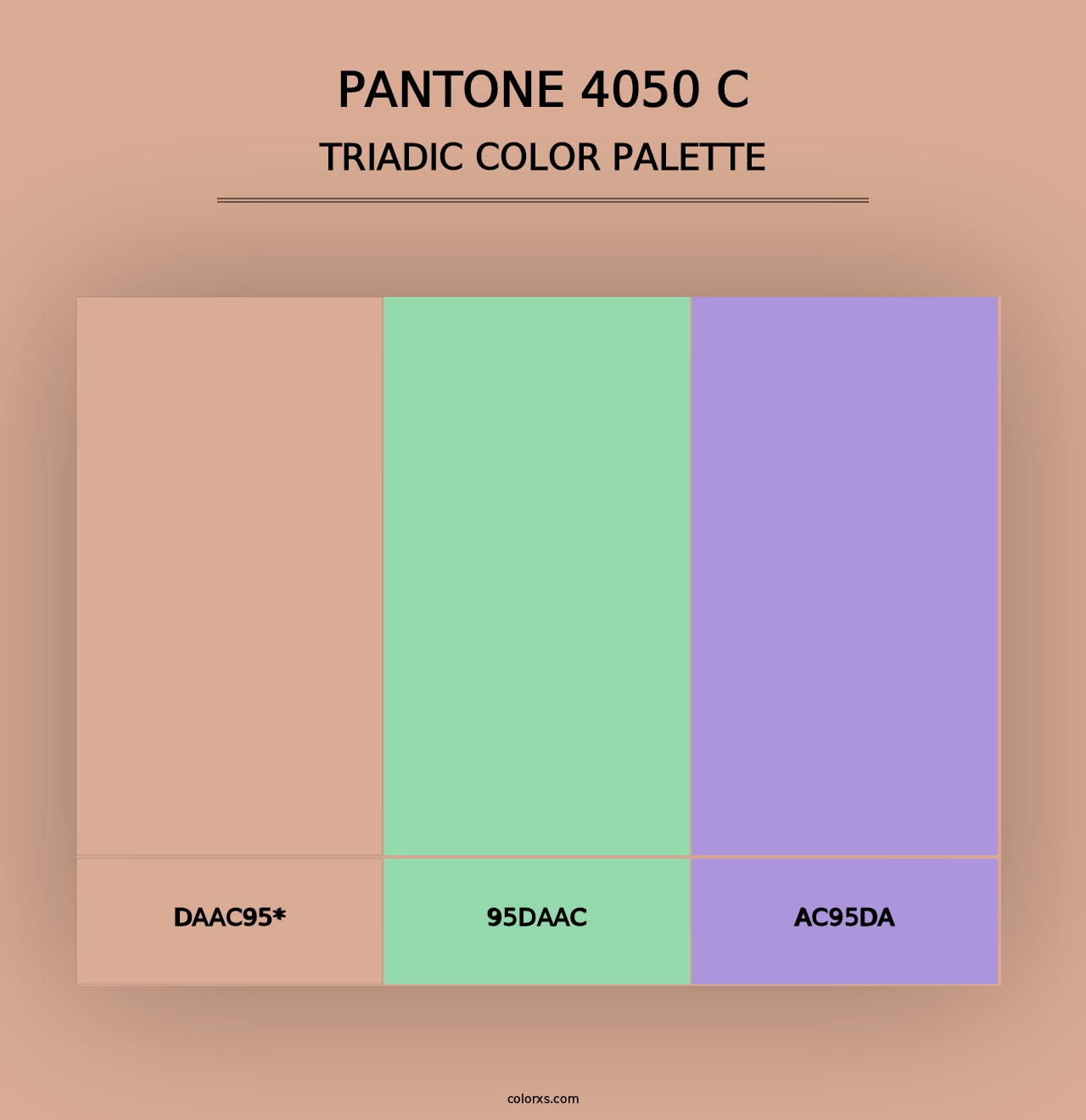 PANTONE 4050 C - Triadic Color Palette