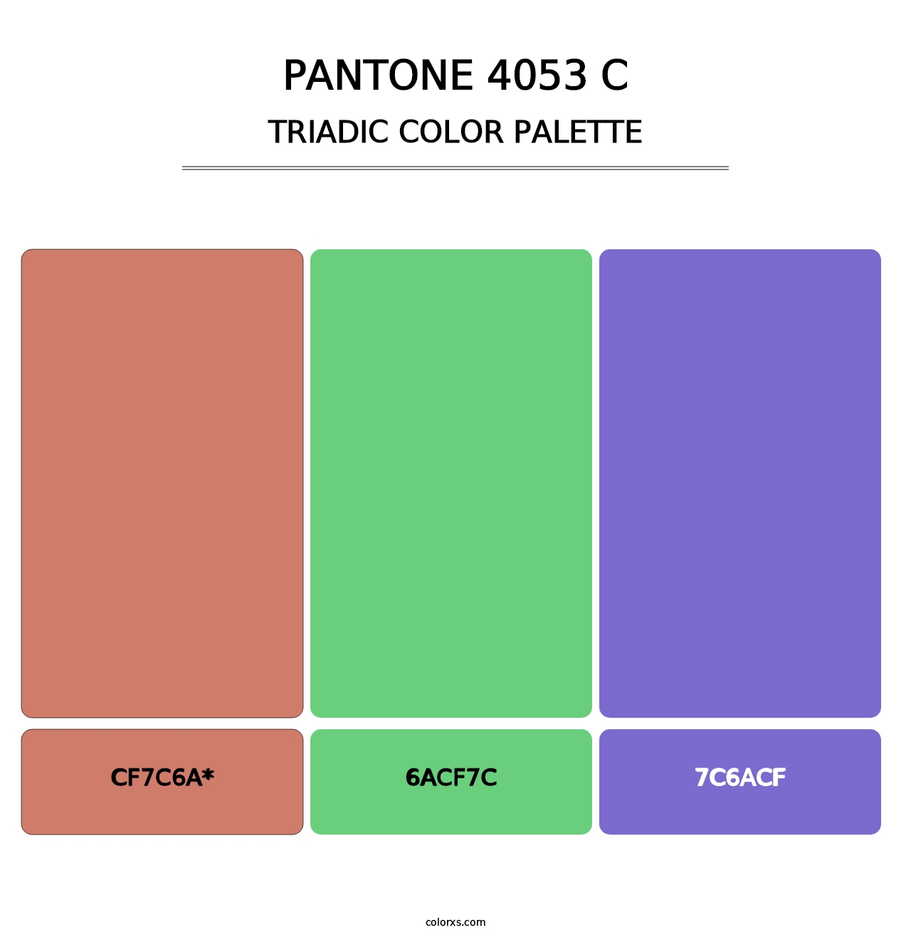 PANTONE 4053 C - Triadic Color Palette