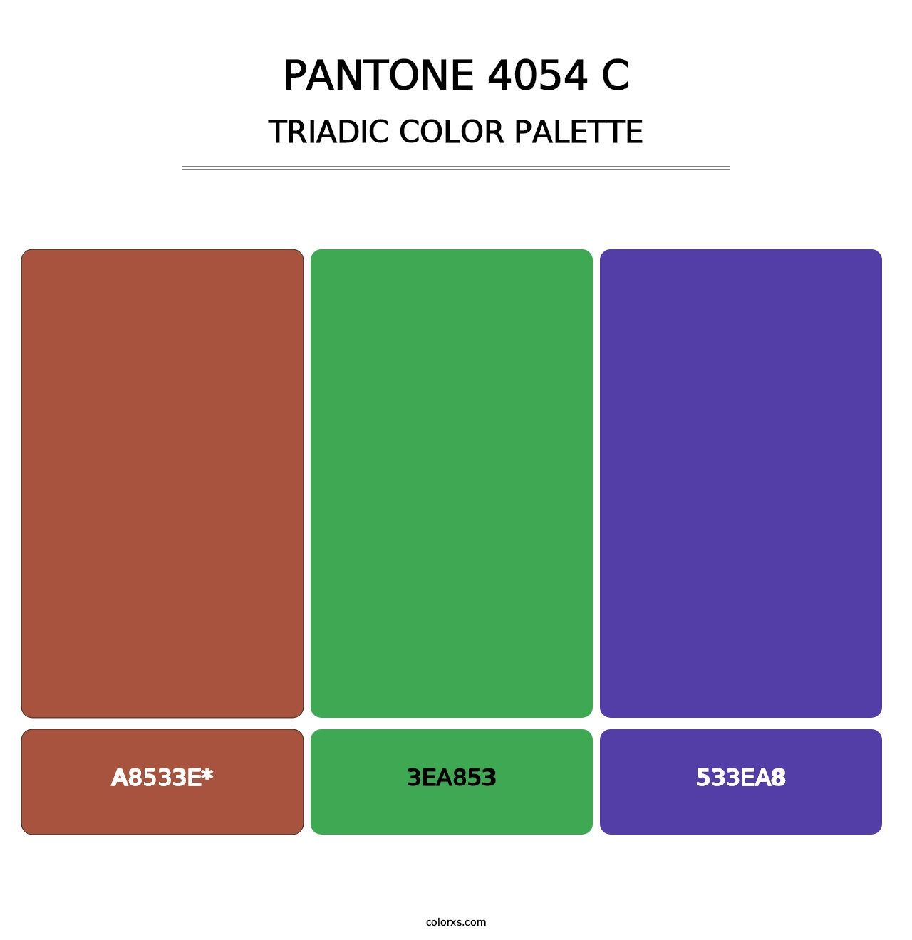 PANTONE 4054 C - Triadic Color Palette