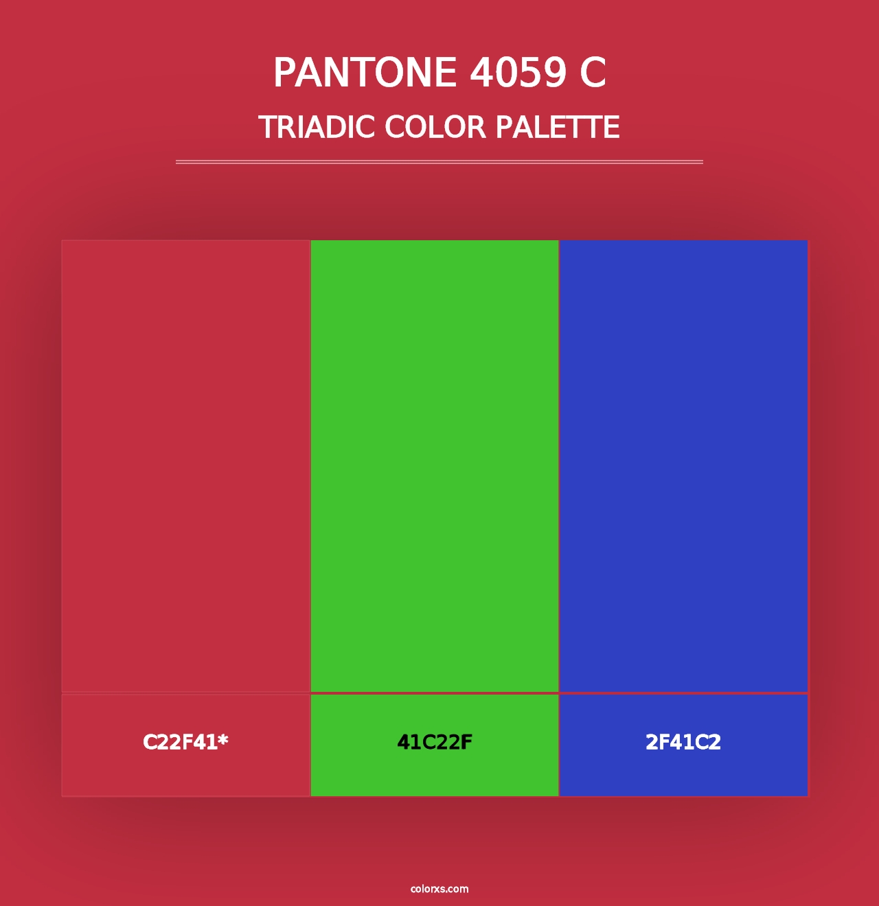 PANTONE 4059 C - Triadic Color Palette