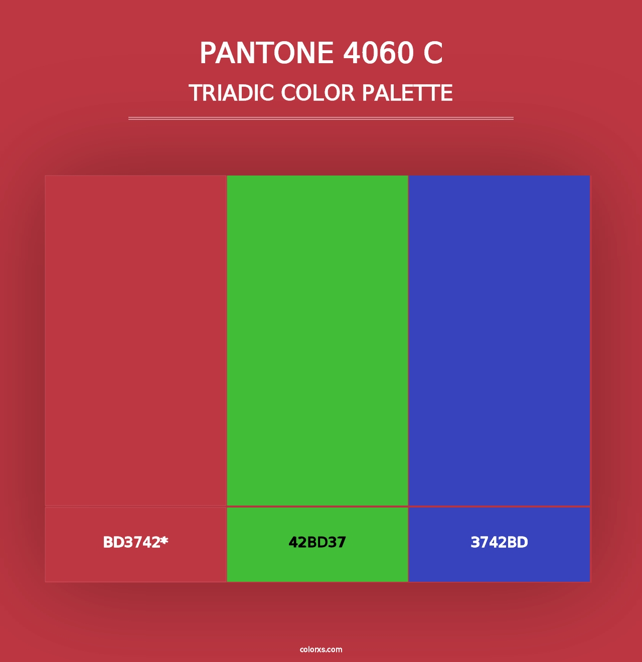 PANTONE 4060 C - Triadic Color Palette