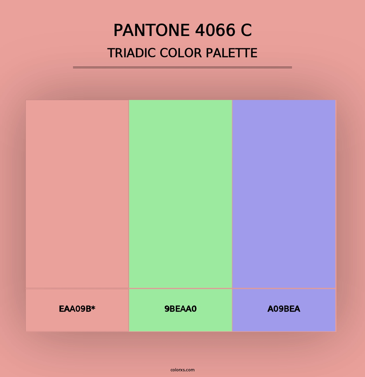 PANTONE 4066 C - Triadic Color Palette