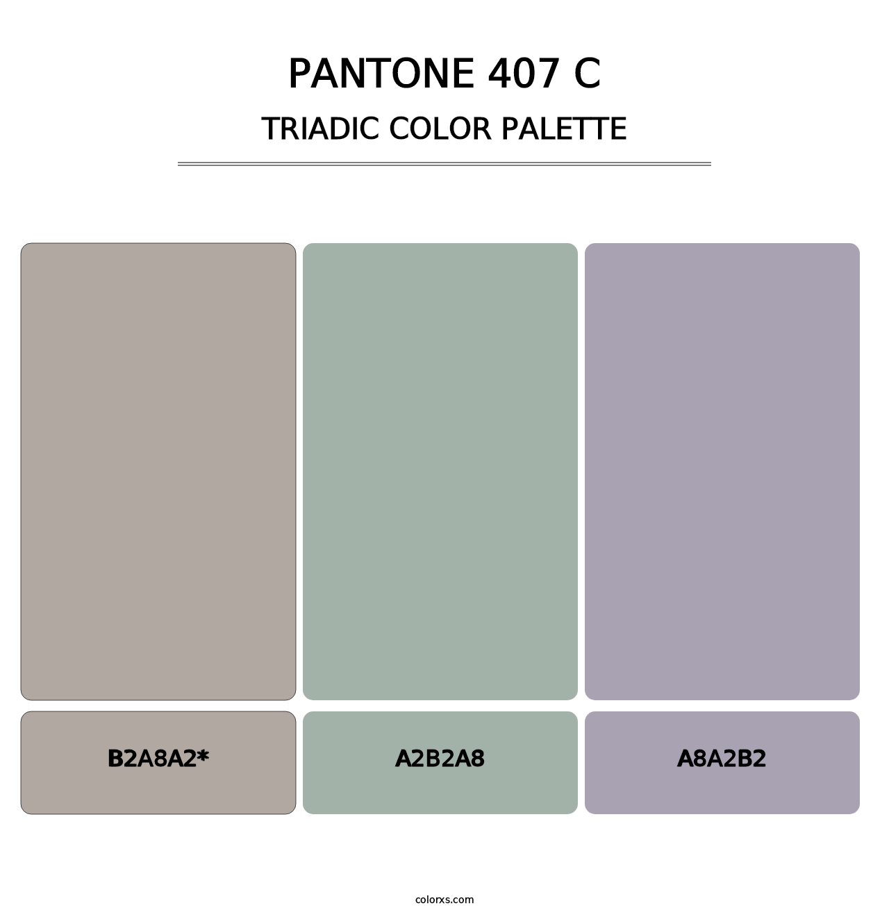 PANTONE 407 C - Triadic Color Palette