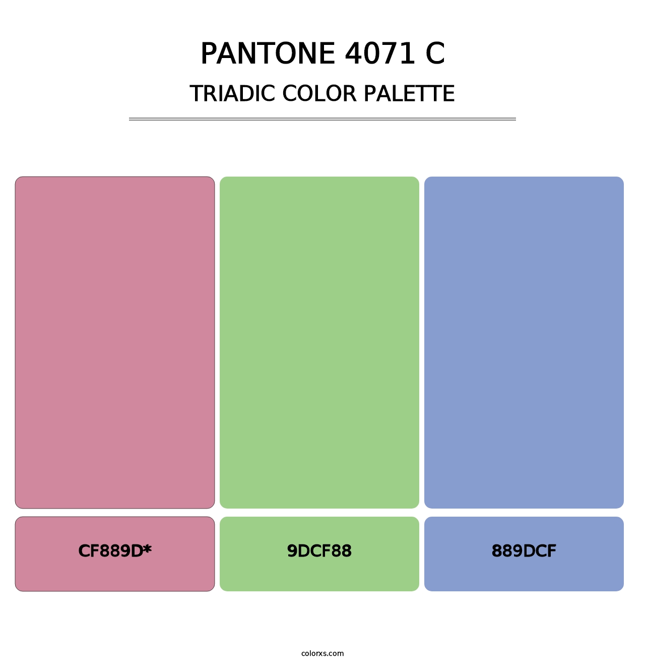 PANTONE 4071 C - Triadic Color Palette