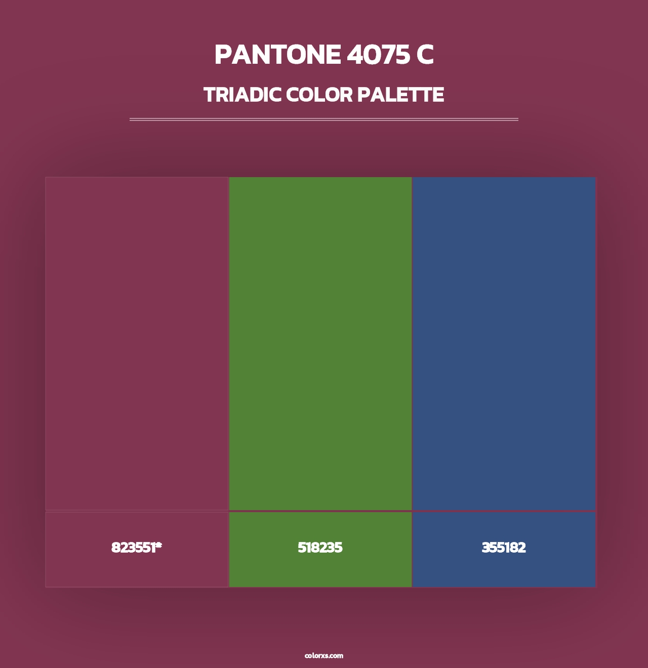 PANTONE 4075 C - Triadic Color Palette