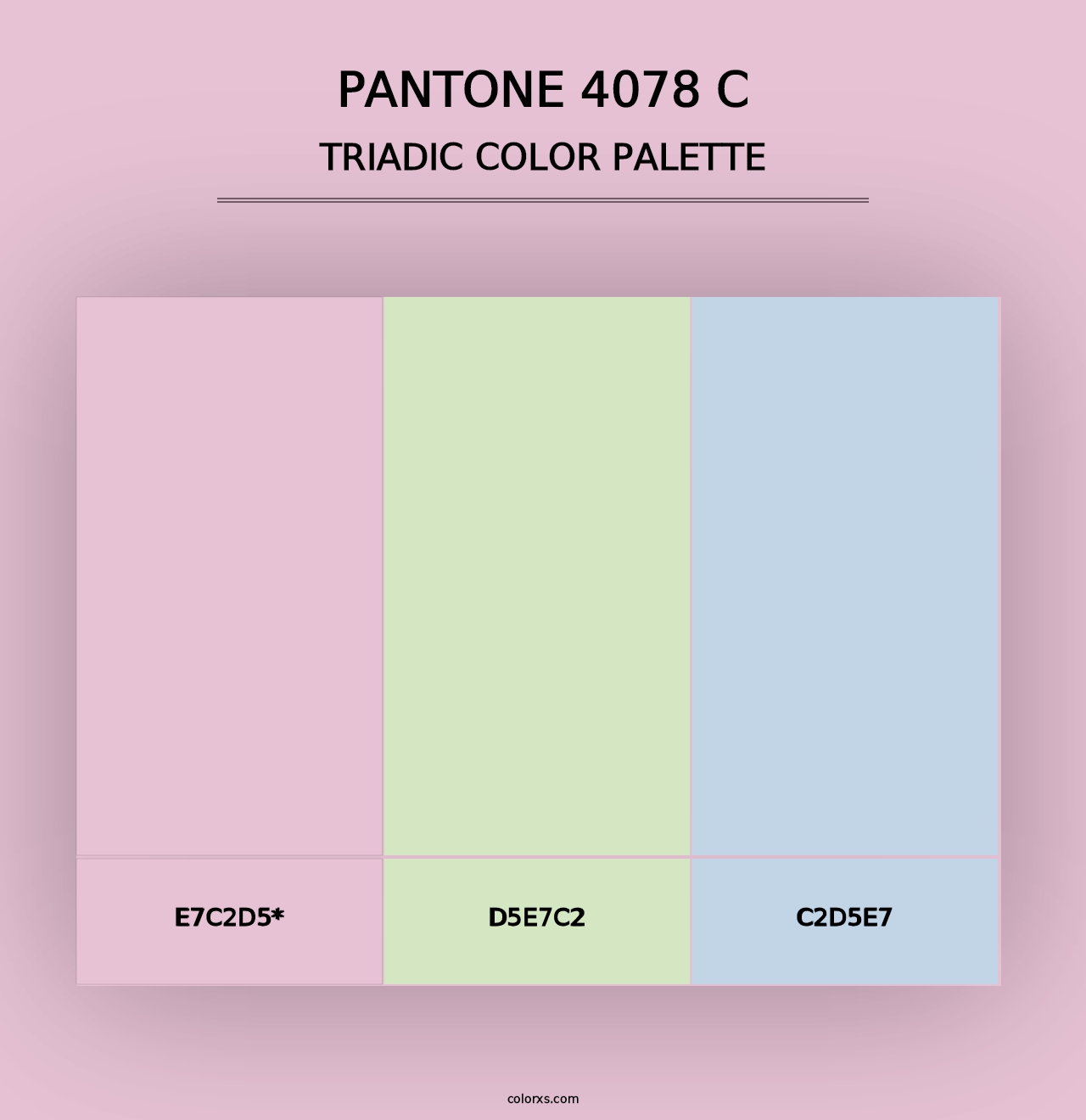 PANTONE 4078 C - Triadic Color Palette