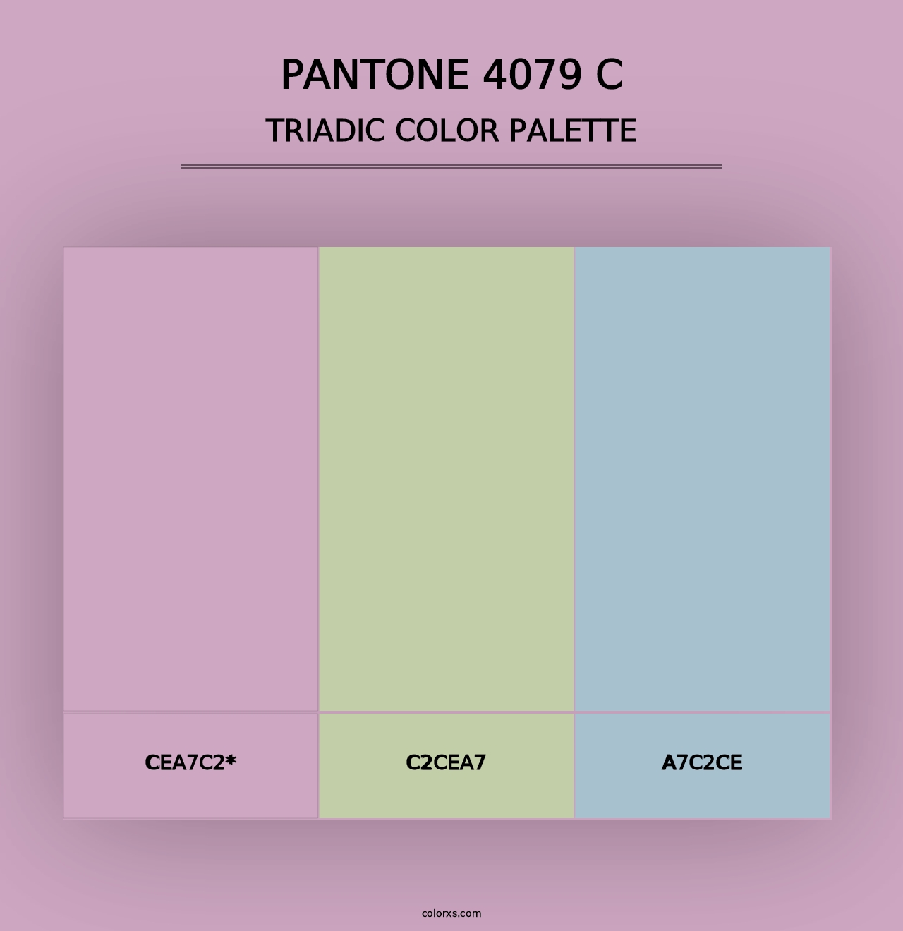 PANTONE 4079 C - Triadic Color Palette