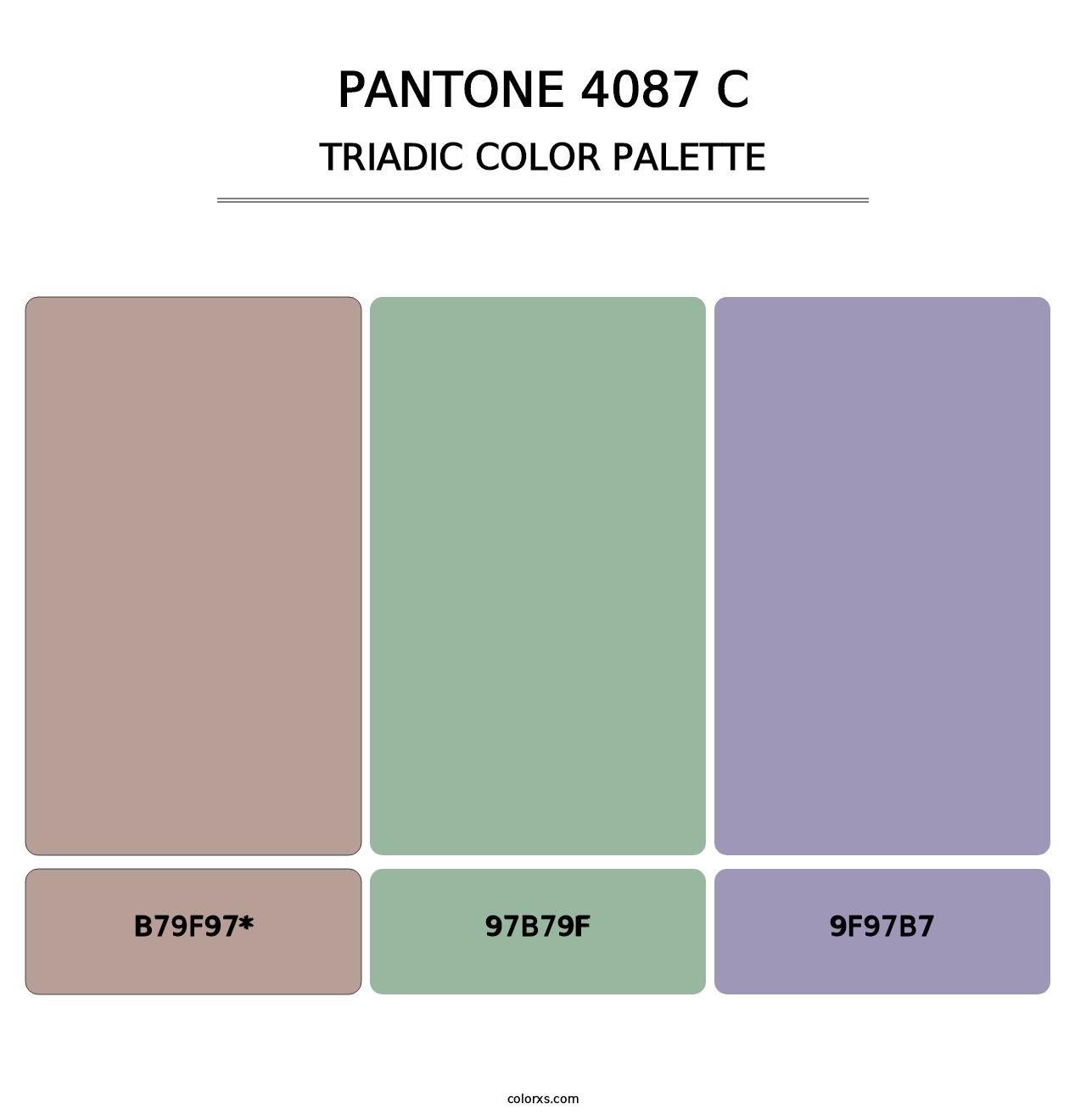 PANTONE 4087 C - Triadic Color Palette